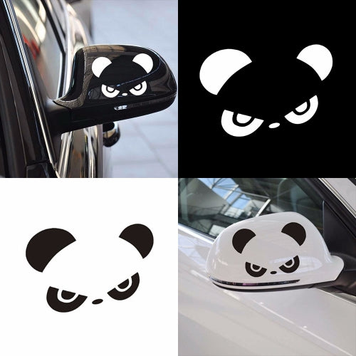 2pcs Reflective Hi Panda Rearview Mirror Car Body Styling Sticker Removable Waterproof