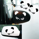 2pcs Reflective Hi Panda Rearview Mirror Car Body Styling Sticker Removable Waterproof