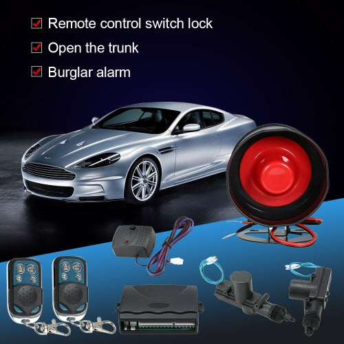 NEW CAR ALARM + 2 DOOR REMOTE CENTRAL LOCKING KIT