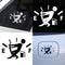 Reflective Cute Oil Shortage Car Body Styling Sticker Removable Waterproof