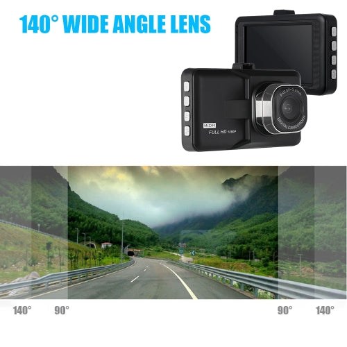 1080P High Resolution Definition Video Car Vehicle 140 Degree Wide Angle Camera DVR Night Vision Recorder with 32GB TF Card Digital Camcorder