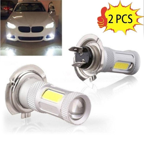 2 Pcs High Power COB LED Fog Light H4 Car Driving Lamp 80W