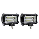 2Pcs 5inch 72W LED Light Bar Spot Beam Work Light Driving Fog Light Road Lighting for Jeep Car Truck SUV Boat Marine