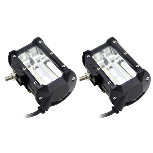 2Pcs 5inch 72W LED Light Bar Spot Beam Work Light Driving Fog Light Road Lighting for Jeep Car Truck SUV Boat Marine