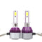 C6 Universal Car LED Headlight Purple Auto Modified Conversion Lamp Kit COB Bulbs Lamps 6500K White Light