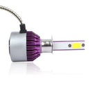 C6 Universal Car LED Headlight Purple Auto Modified Conversion Lamp Kit COB Bulbs Lamps 6500K White Light