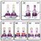 C6 Universal Car LED Headlight Purple Auto Modified Conversion Lamp Kit COB Bulbs Lamps 6500K White Light