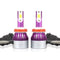 C6 Universal Car LED Headlight Purple Auto Modified Conversion Lamp Kit COB Bulbs Lamps 6500K White Light