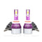 C6 Universal Car LED Headlight Purple Auto Modified Conversion Lamp Kit COB Bulbs Lamps 6500K White Light