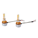 C6 Universal Automobile Headlight Gold Modified Lamp Kit Car LED Conversion COB Bulbs Lamps 6500K White Light