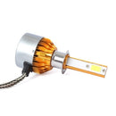 C6 Universal Automobile Headlight Gold Modified Lamp Kit Car LED Conversion COB Bulbs Lamps 6500K White Light