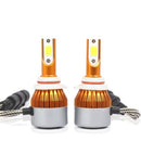 C6 Universal Automobile Headlight Gold Modified Lamp Kit Car LED Conversion COB Bulbs Lamps 6500K White Light