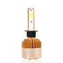 Car LED Headlight Bulb Gold Automobile Headlights Kits 6500K White Light 40W COB Chip Lamp Conversion H1/ H4/ H7/ H11