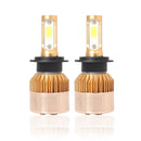 Car LED Headlight Bulb Gold Automobile Headlights Kits 6500K White Light 40W COB Chip Lamp Conversion H1/ H4/ H7/ H11