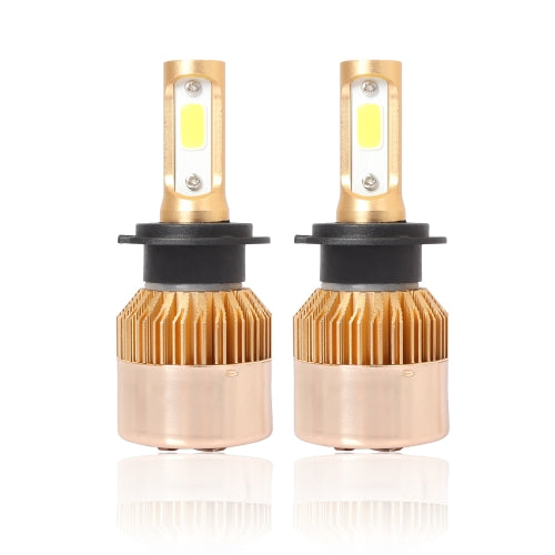 Car LED Headlight Bulb Gold Automobile Headlights Kits 6500K White Light 40W COB Chip Lamp Conversion H1/ H4/ H7/ H11