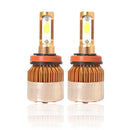 Car LED Headlight Bulb Gold Automobile Headlights Kits 6500K White Light 40W COB Chip Lamp Conversion H1/ H4/ H7/ H11