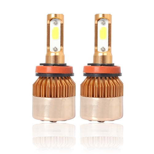 Car LED Headlight Bulb Gold Automobile Headlights Kits 6500K White Light 40W COB Chip Lamp Conversion H1/ H4/ H7/ H11