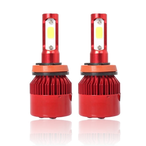 Super Bright LED Headlight Car Head Light Conversion Lamp Kit 40W 6500K Auto COB Chip Light Bulb Red H1/ H4/ H7/ H11