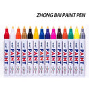 12 Colors Waterproof Pen Car Tyre Tire Tread Rubber Metal Permanent Paint Markers Graffiti Oily Marker Pen