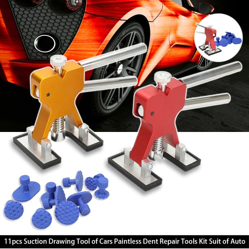 11pcs Suction Drawing Tool of Cars Paintless Dent Repair Tools Kit Suit of Auto