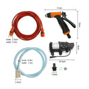 12V Car Wash Washing Machine Cleaning Electric Pump Pressure Washer Device Tool with 2pcs towel