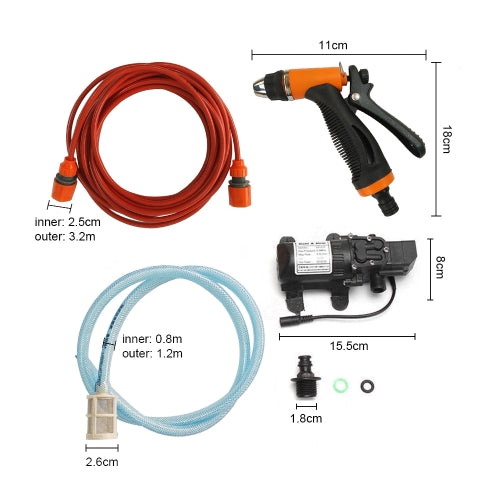 12V Car Wash Washing Machine Cleaning Electric Pump Pressure Washer Device Tool with 2pcs towel