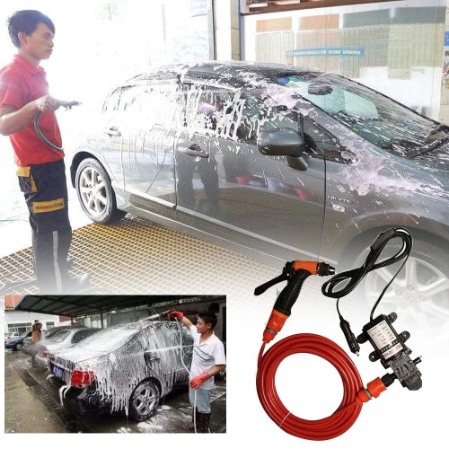 12V Car Wash Washing Machine Cleaning Electric Pump Pressure Washer Device Tool with 2pcs towel