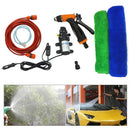 12V Car Wash Washing Machine Cleaning Electric Pump Pressure Washer Device Tool with 2pcs towel