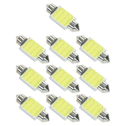 10 قطعة اكليل 36/39/41 مللي متر C5W COB LED الأبيض الداخلية SMD لمبة سيارة مصدر ضوء قبة القراءة مصباح