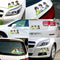 Quelima 1Pc Cute Cartoon Waterproof  Football Pattern Car Sticker