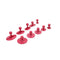 10pcs Rose Red Mixed Pulling Drawing Gasket Tool of Cars Paintless Dent Repair Tools of Auto