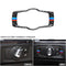 Carbon Fiber Interior Buttons Headlight Cover Trim Styling Car Stickers 3 Series Accessories