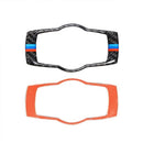 Carbon Fiber Interior Buttons Headlight Cover Trim Styling Car Stickers 3 Series Accessories