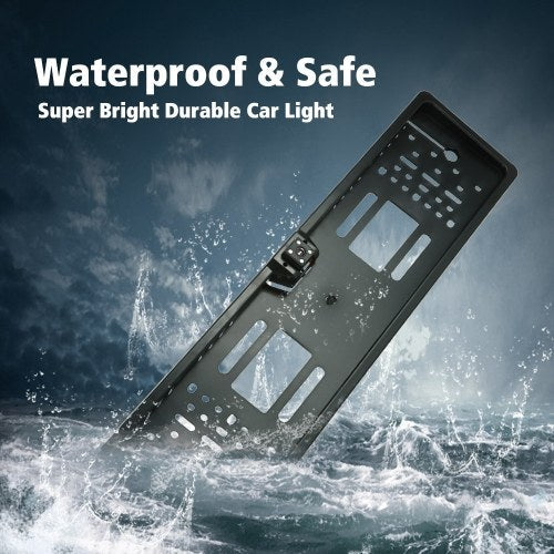 CCD HD Car Rear View Camera Backup Reverse Universal European License Plate Frame Night Vision with LED