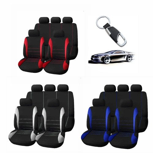 9pcs Universal Car Seat Cover Cloth Art Auto Interior Decoration