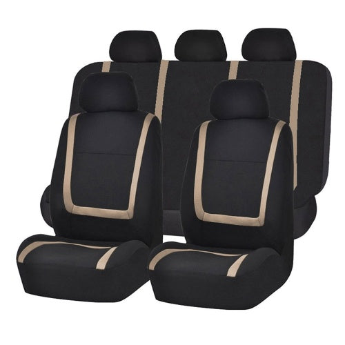 9 Pieces Set Fine-quality Front Rear Mesh Auto Luxury Cloth Leather