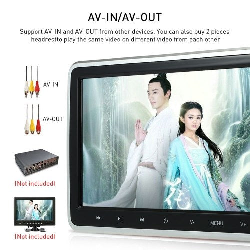 10.1" Car Headrest DVD Player Tablet-Style Rear-Seat Entertainment