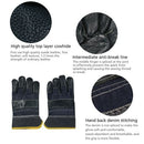 1Pair Leather Gloves for Welding Welder Safety Work Protective Repair Wear-Resistant Gloves Random Color