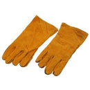 1Pair Leather Long Gloves for Welding Safety Welding Labor Gloves,Orange