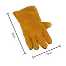 1Pair Leather Long Gloves for Welding Safety Welding Labor Gloves,Orange