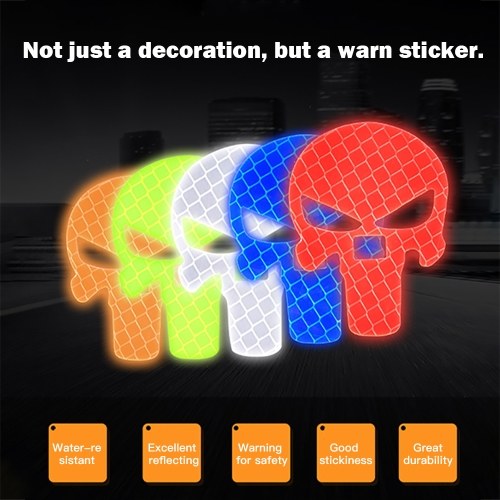 Universal Car Skull Sticker Motorcycle Reflective Sticker