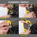 Car Snow Chains Anti Slip Tire 9 Nails Chains Tire Emergency Winter Driving Fits for Universal Cars Truck