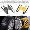 Car Snow Chains Anti Slip Tire 9 Nails Chains Tire Emergency Winter Driving Fits for Universal Cars Truck