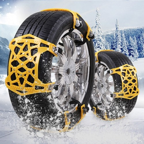 Car Snow Chains Anti Slip Tire 9 Nails Chains Tire Emergency Winter Driving Fits for Universal Cars Truck