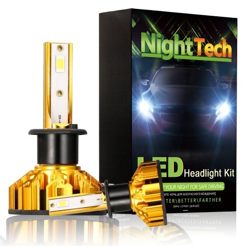 NightTech 2PCS سيارة LED رئيس ضوء 48W 5200LM H4 LED المصابيح الأمامية للماء IP68 سيارة بقيادة مصباح القيادة مع شعاع عالية انخفض المصباح التبديل