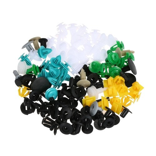 Auto Fastener Clips 100PCS Car Mixed Universal Door Trim Panel Rivet Bumper Plastic Clip Car Retainer Clips Car Accessories for All Car