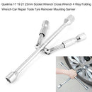 Quelima 17 19 21 23mm 4 Way Socket Wrenches Wheel Cross Wrench Folding Wrench Car Tyre Repair Tools