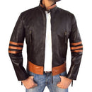 New Men 's PU Leather Jacket Personality Motorcycle Motorbike Jacket