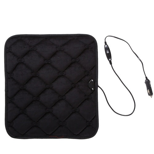 Car Electric Cushion Auto Supplies Heated Square Pad Car Heating Winter Thermal Seatpad Interface Carbon Fibre Seat Cover Infrared Ray Healthy