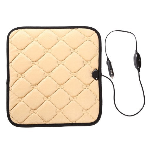 Car Electric Cushion Auto Supplies Heated Square Pad Car Heating Winter Thermal Seatpad Interface Carbon Fibre Seat Cover Infrared Ray Healthy